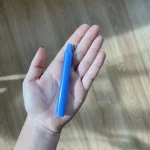 vela azul para la concentración